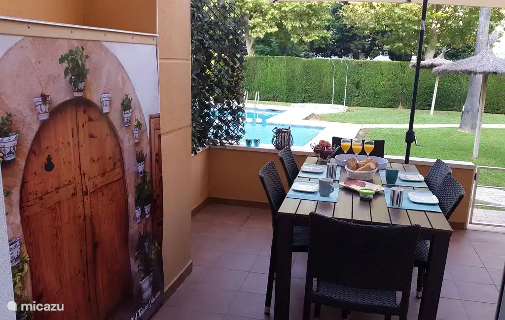 Ons terras vanuit een andere hoek