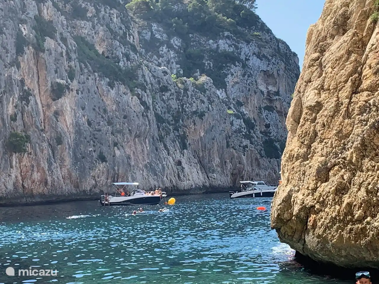 Snorkling and swimming during kayak tour