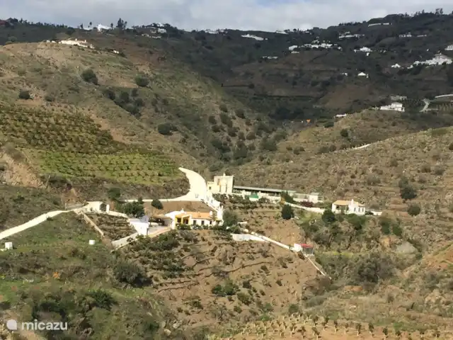 Casa Rosalía en España, Andalucía, Arenas - finca Ubicación de nuestra finca, vista desde la colina de enfrente
