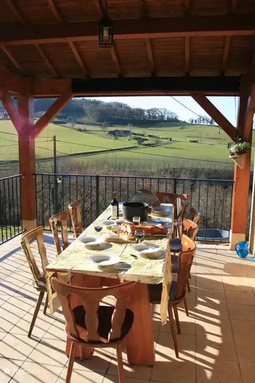 covered terrace where you can have breakfast and or dinner