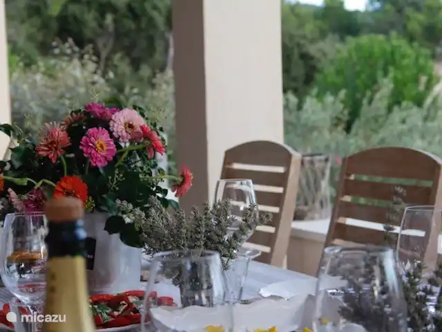 Location de Vacances France, Vaucluse, Saumane-de-Vaucluse, villa - Les Demeures du Luc Villa 308 Un déjeuner français copieux et confortable