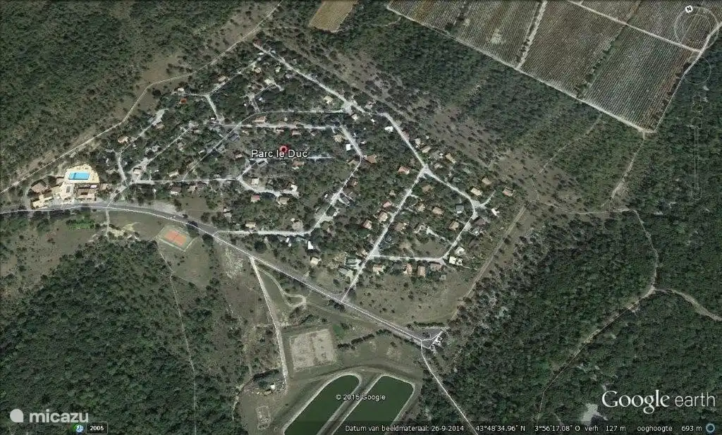Vue aérienne du Parc le Duc