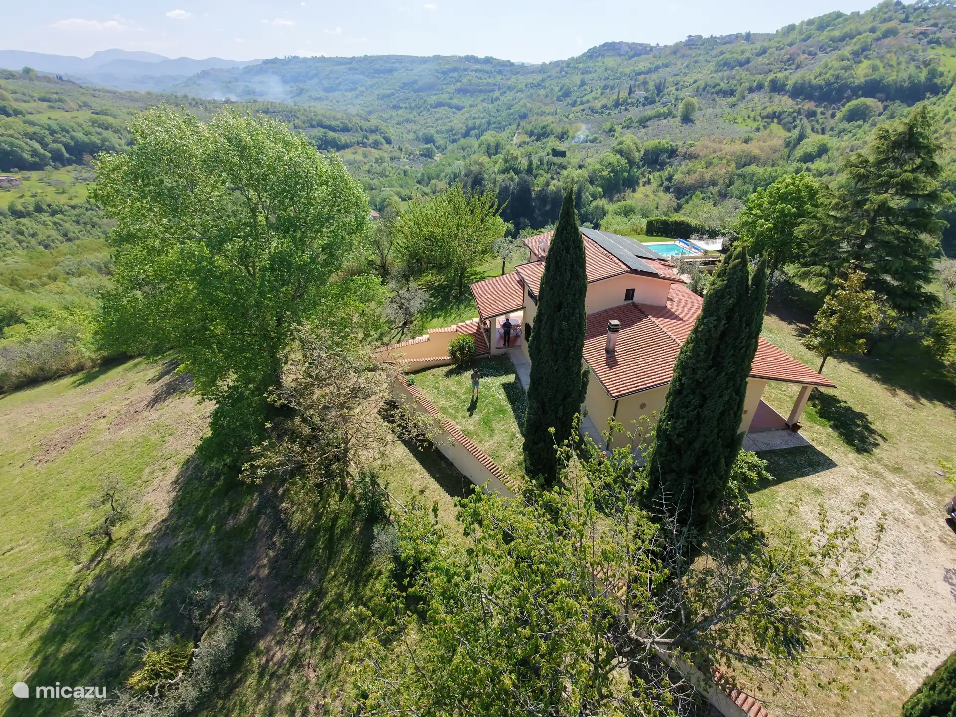 Depuis Villa Sabina, une vue panoramique vers l’est est