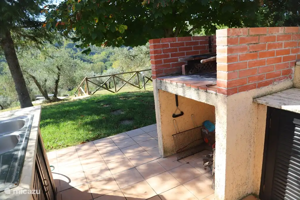 Outdoor kitchen with barbecue