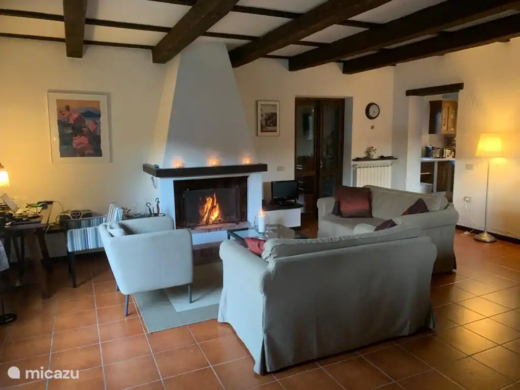 In the early and late season there is a cozy fireplace in the living room