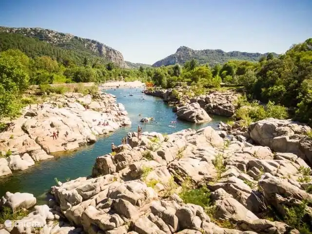Location de Vacances France, Gard, Anduze, bungalow - Anduze Baignade en rivière à Anduze
