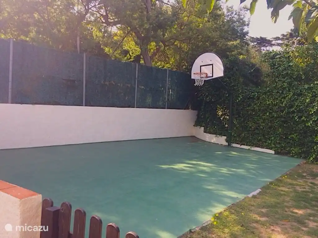 Basketball im Garten.