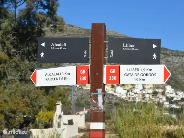 Villa Jalón | Espagne, Costa Blanca, Jalón - villa Randonnée - Sentiers à côté de la Villa