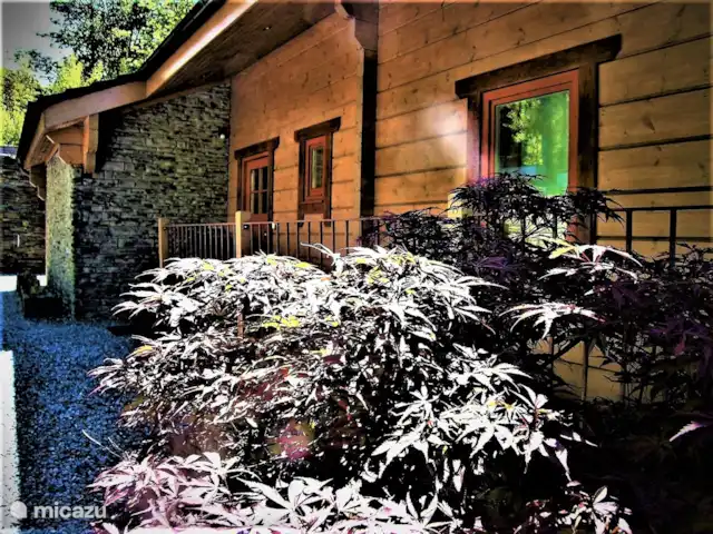 Wellness Chalet ROOS in Durbuy | Belgique, Ardennes, Bomal-sur-Ourthe - villa La façade confortable du Wellness Chalet Roos ! L’ambiance des vacances ardennaises n’est jamais loin !