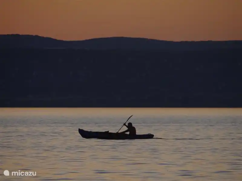 Romantische Balaton bei zonsderondergang