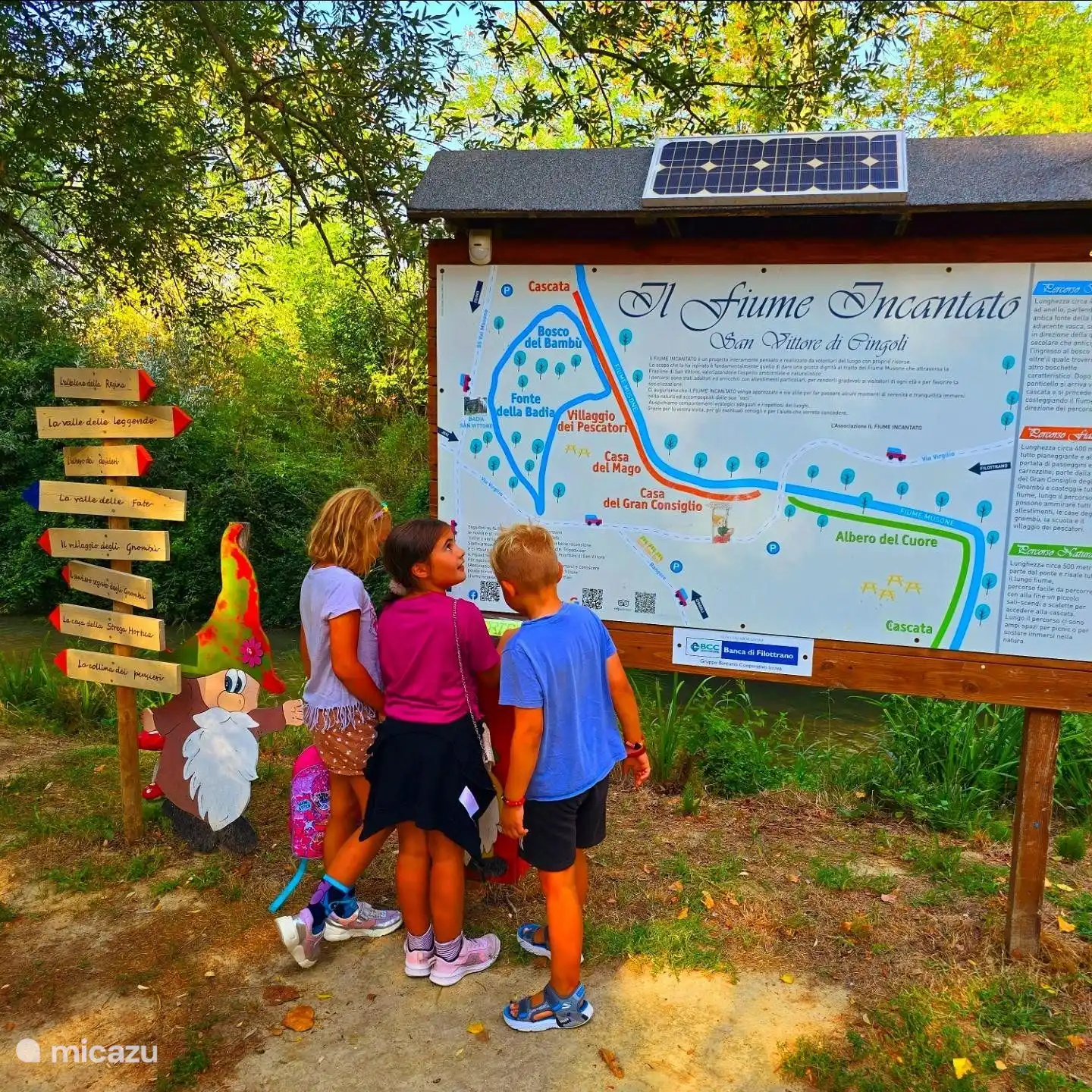 Il Fiume Incantato, el camino de los gnomos, una ruta apta para niños a solo 2 min. de nuestra Casa
