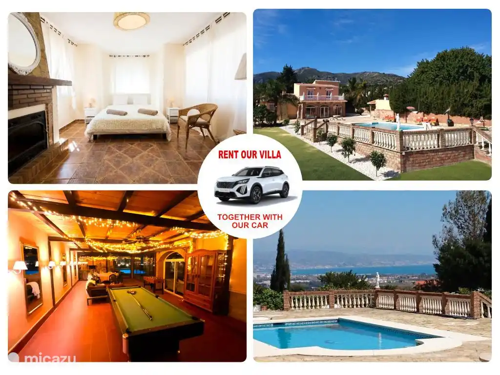 Groepsaccommodatie, Spanje, Costa del Sol, Málaga, villa Villa, verwarmd zwembad, zeezicht