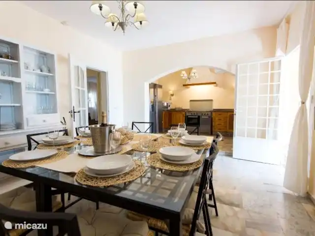 Villa, piscine chauffée, vue mer | Espagne, Costa del Sol, Málaga - villa salle à manger