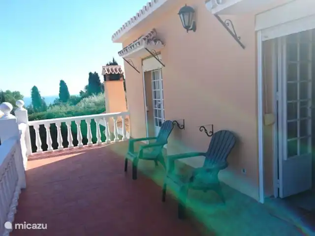 Villa, piscine chauffée, vue mer | Espagne, Costa del Sol, Málaga - villa Villa Buenavista Malaga - balcon avec vue panoramique