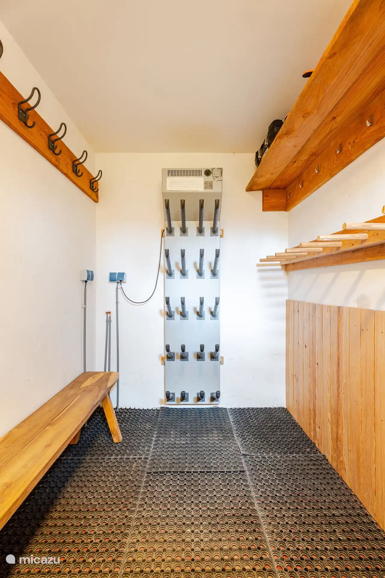 Ski room with boot dryer