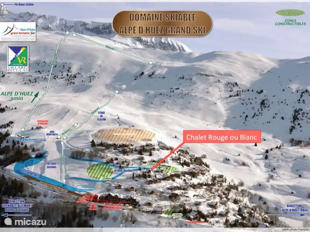Chalet Rouge ou Blanc - Alpe d'Huez | France, Isère, Villard-Reculas - chalet Location Chalet Rouge ou Blanc au 'retour skieurs' donc ski-in/ski-out!