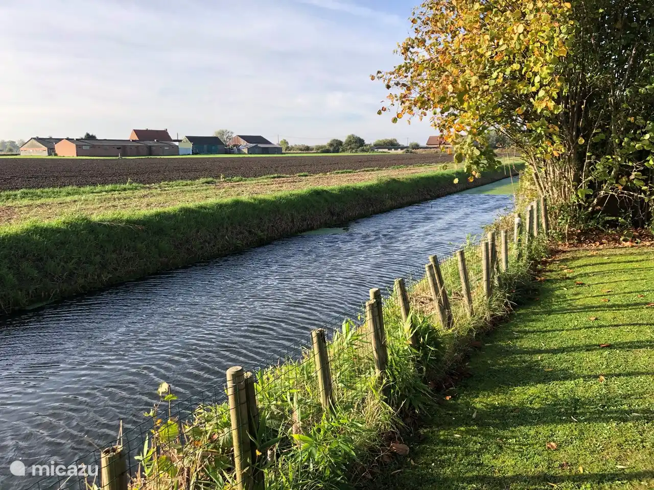 Garten neben dem Bach