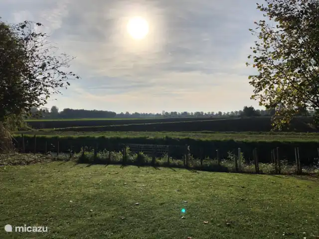 Duinendaele 213 huren in België, Belgische Kust, De Panne - vakantiehuis Tuin met panoramisch uitzicht op de velden