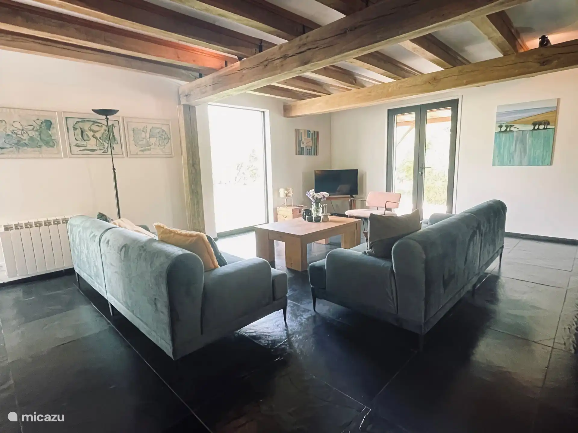 Salon avec TV hollandaise