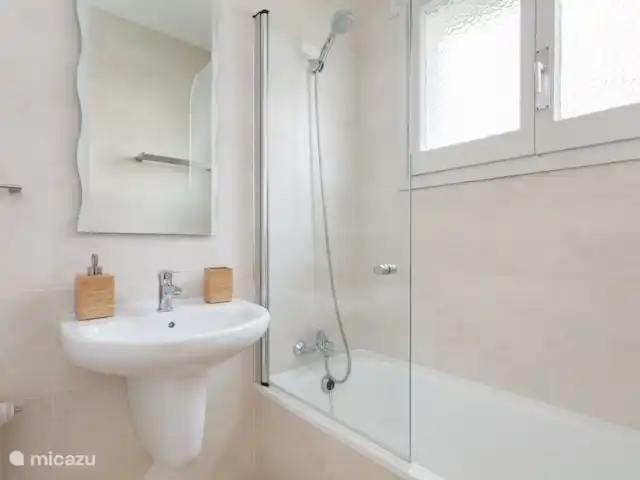 Villa by the sea, near Barcelona in Spain, Barcelona, Castelldefels - villa Second bathroom: bath / shower, sink, toilet, built-in wardrobe