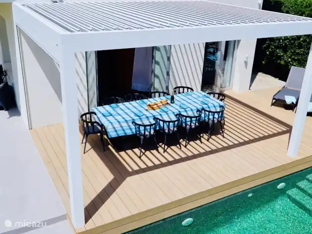 Villa by the sea, near Barcelona in Spain, Barcelona, Castelldefels - villa Our outdoor table easily provides space for 10 people