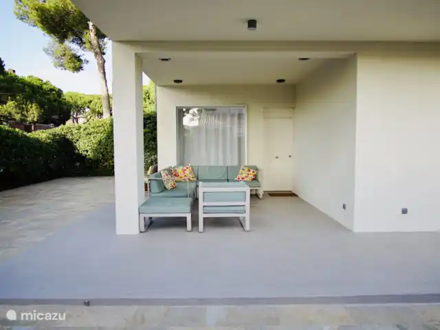 Villa by the sea, near Barcelona in Spain, Barcelona, Castelldefels - villa At the front door there is covered seating area