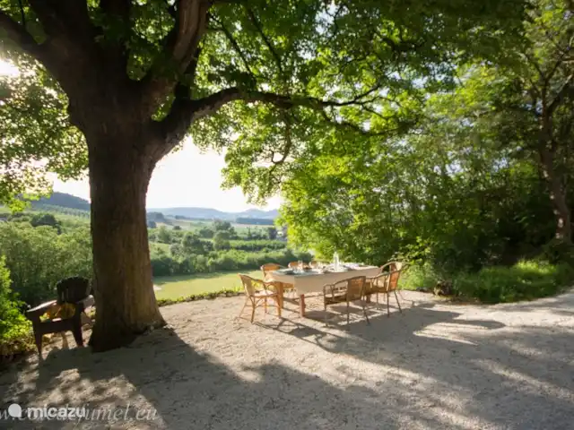 Location de Vacances France, Tarn-et-Garonne, Valeilles, maison de vacances - Tournesol s'asseoir sous l'arbre