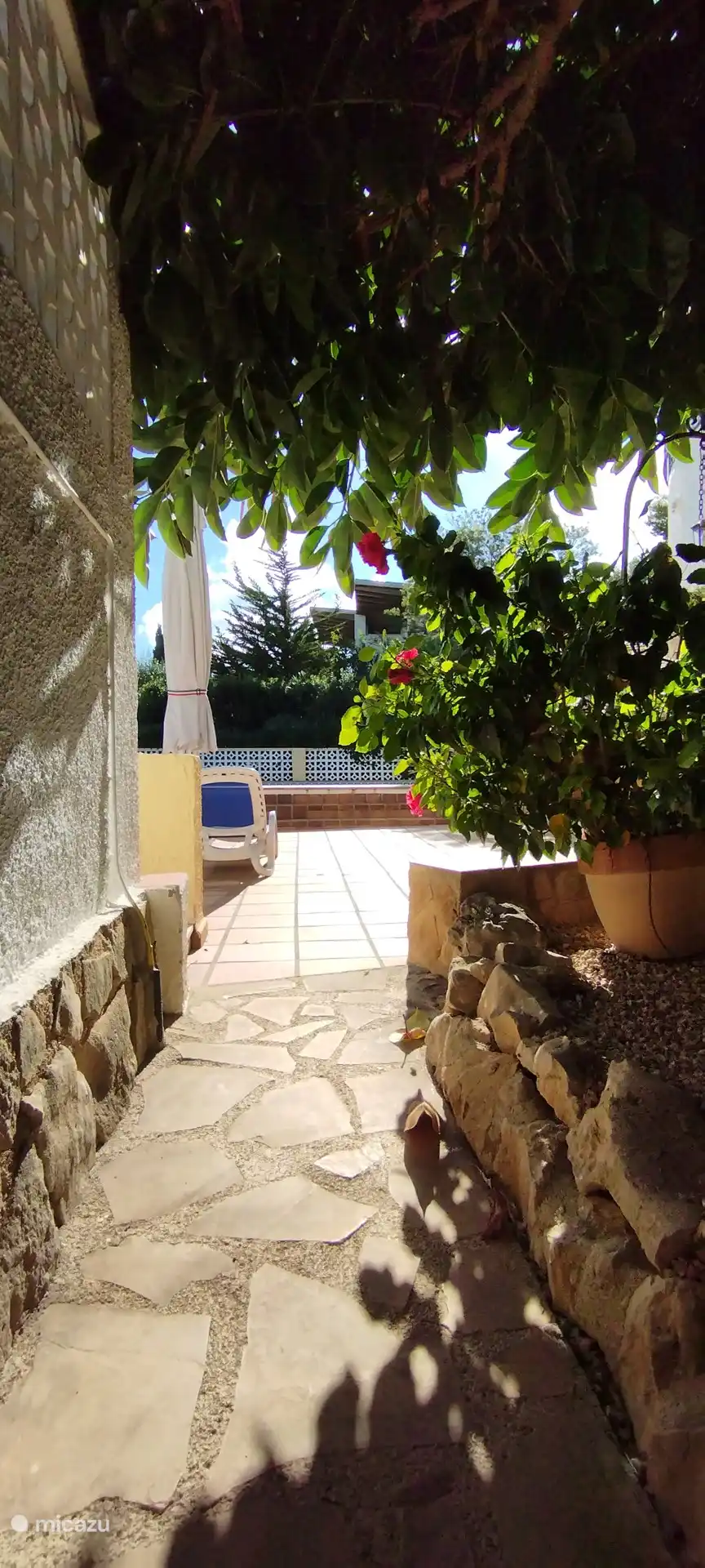 La vue sur la piscine.