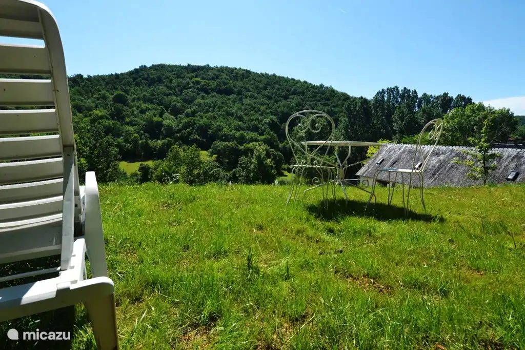 A sun terrace with a view over the domain