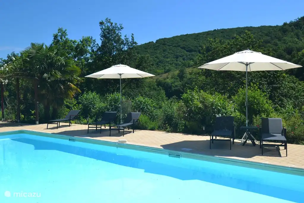 Sunbathing by the pool