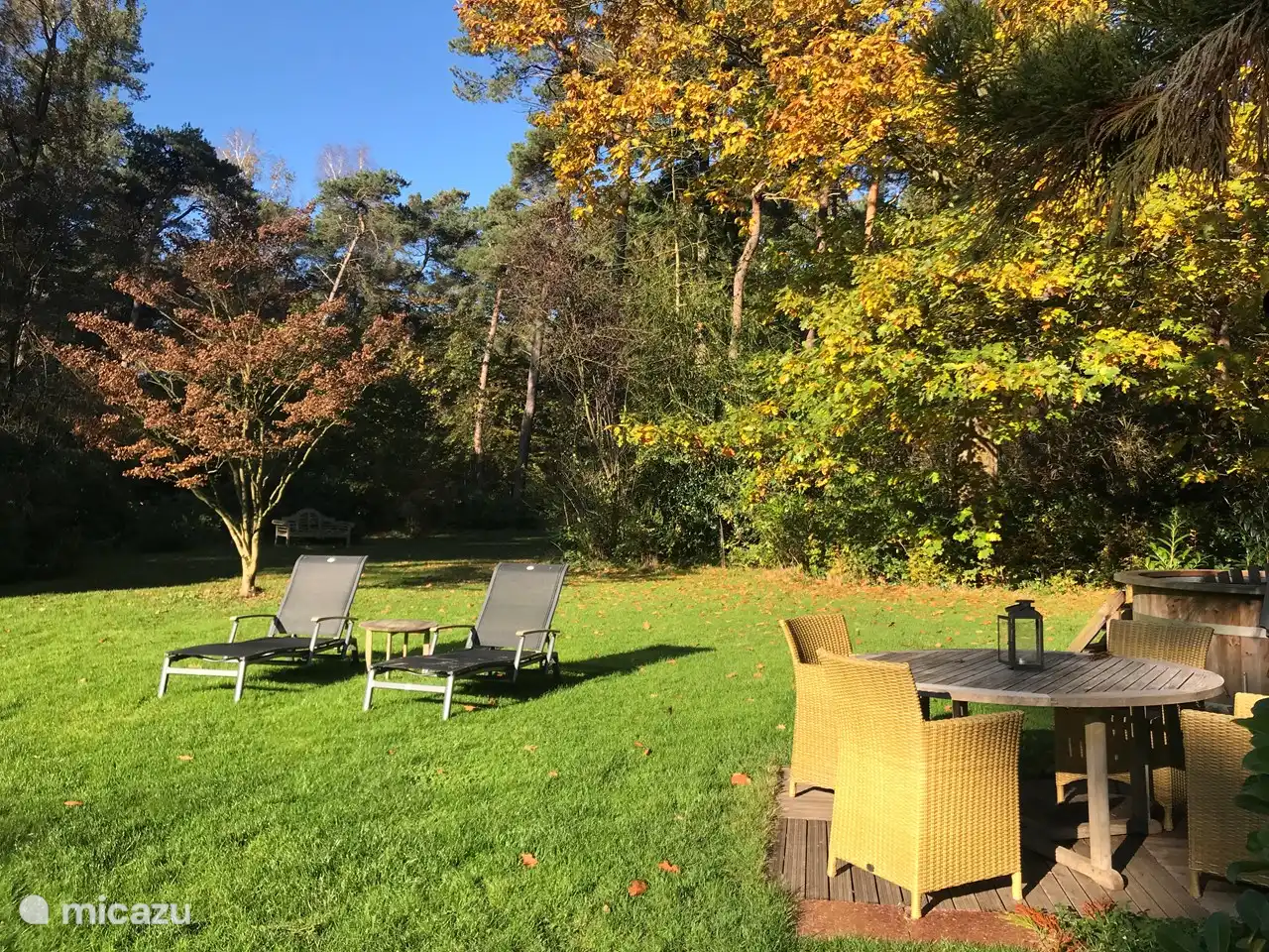 Herfst, uitzicht vanuit de Lodge