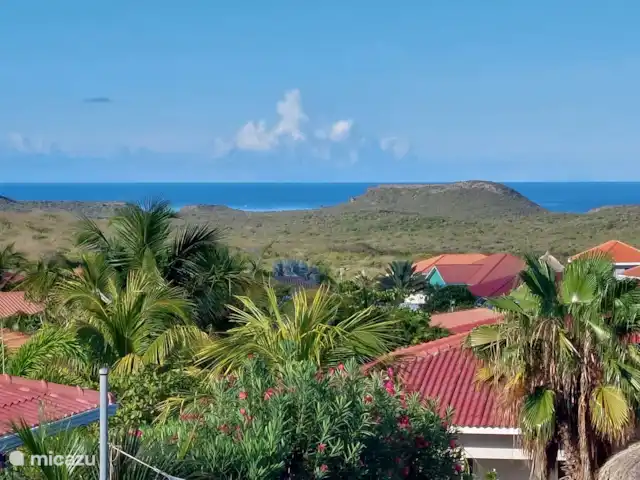 villa en Curazao, Bandabou (oeste), Fontein – Villa Coco, con piscina Sicht aufs Wasser von der Terrasse Richtung Kolumbien