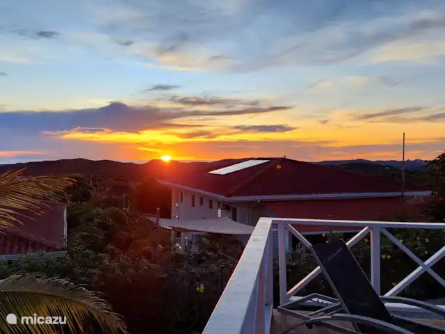 villa en Curazao, Bandabou (oeste), Fontein – Villa Coco, con piscina Sonnenuntergang mit Blick aufs Wasser