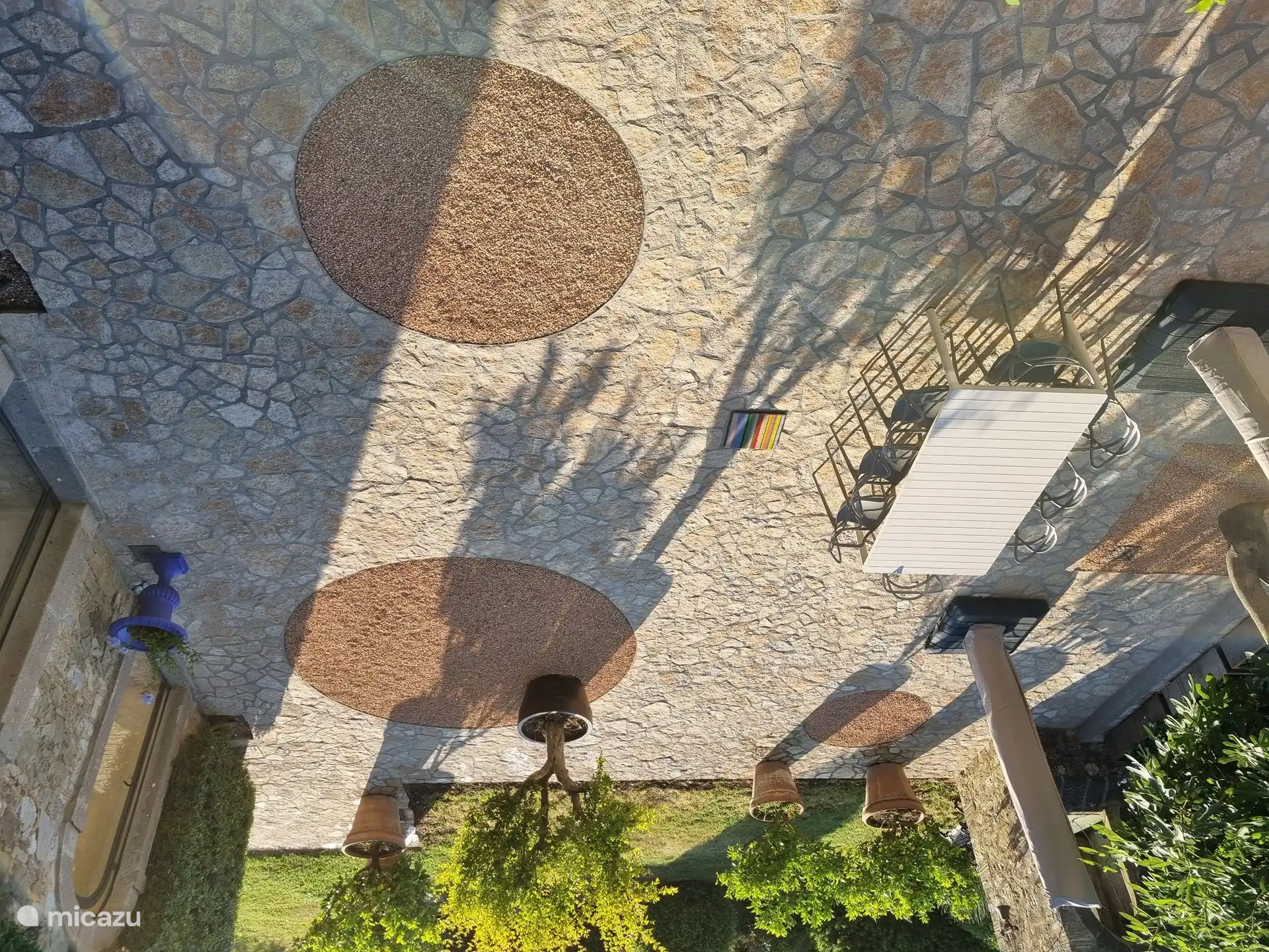 The large terrace at the country house, completely renovated in the spring of 2024.