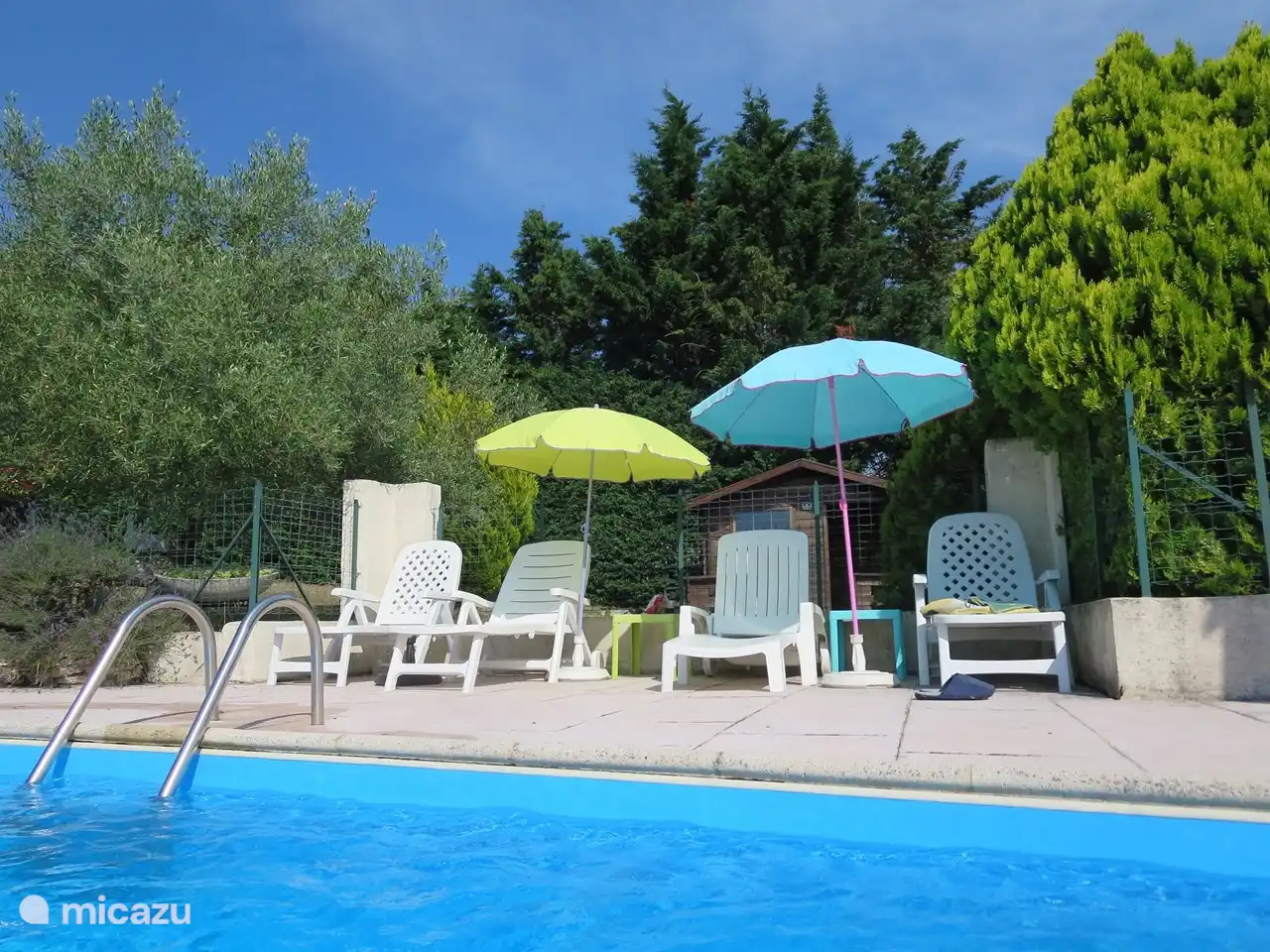 Piscine avec transats