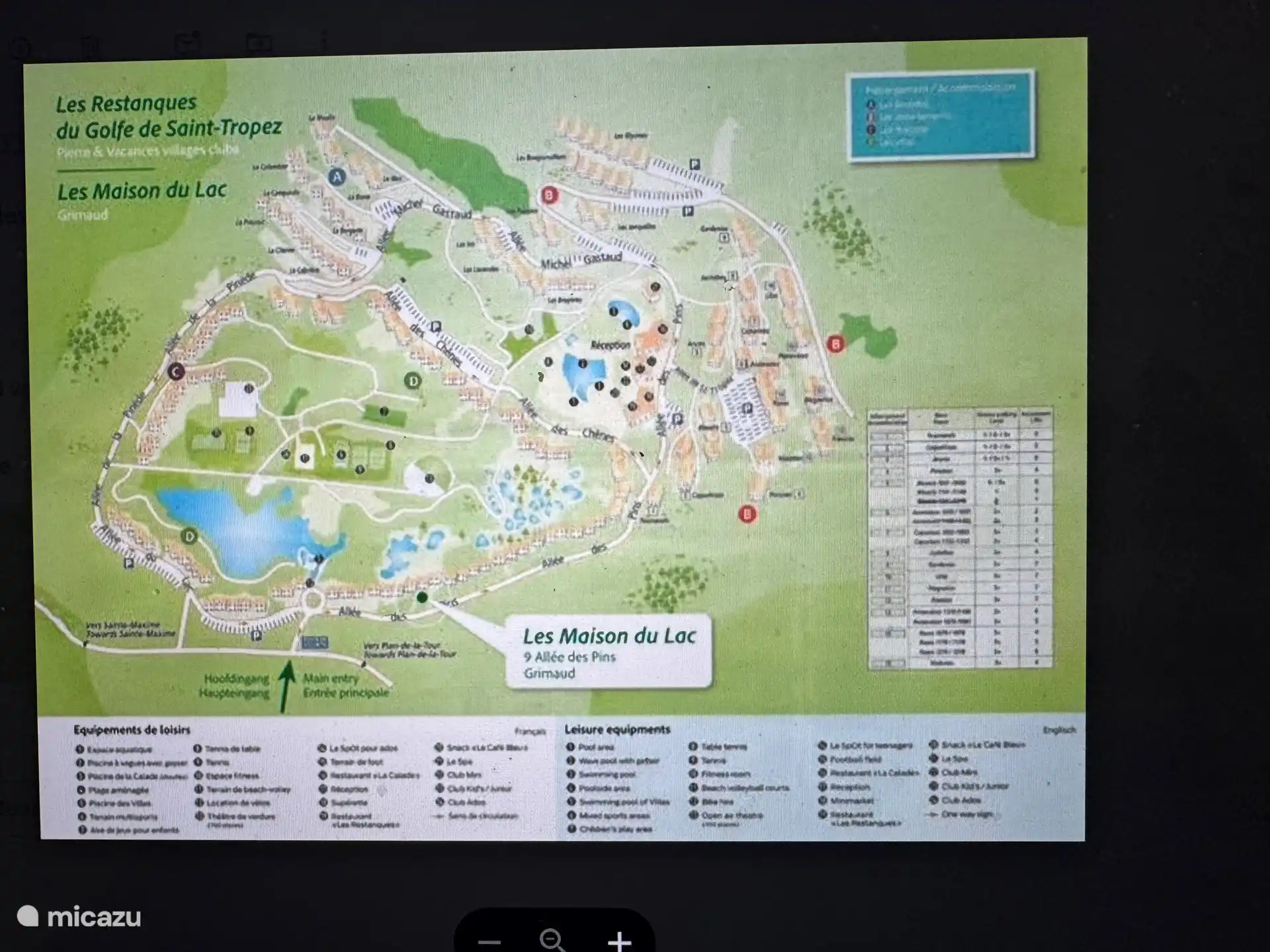 Mapa del parque