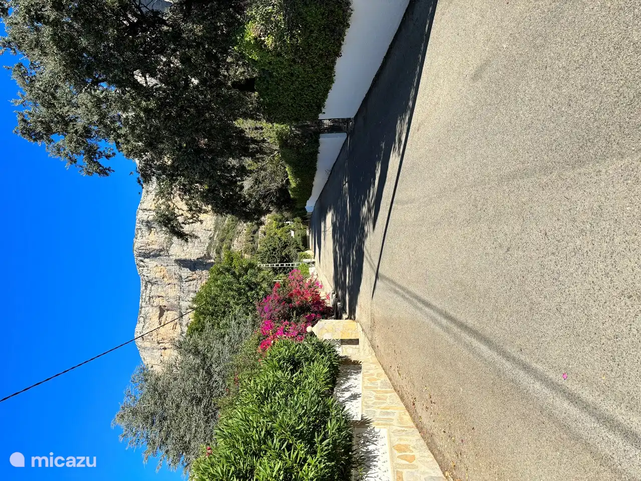 The beautiful wide road to the house.