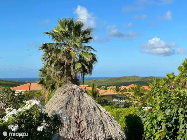 Villa Meerfarbe mit Meerblick + Pool huren in Curaçao, Banda Abou (west), Fontein - villa Zeezicht vanaf het terras