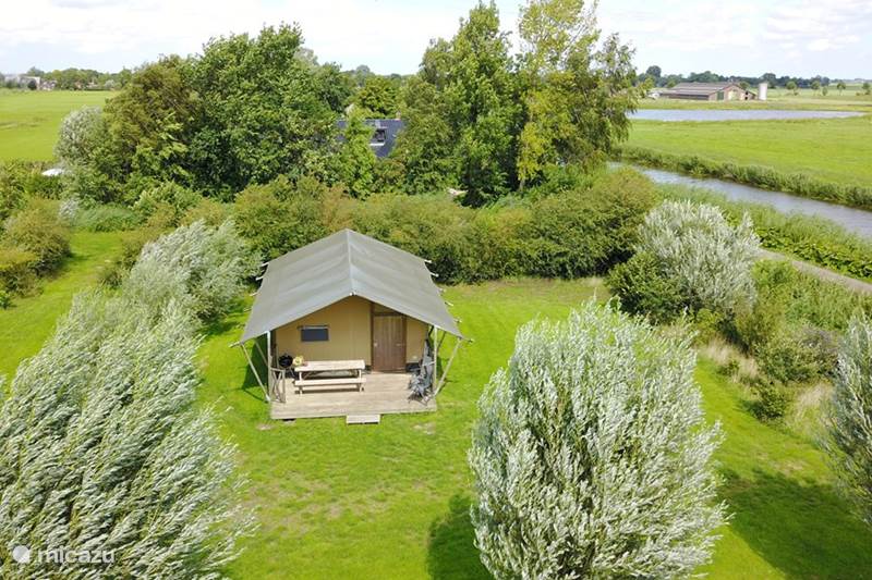 Vakantiehuis Nederland, Groningen, Lettelbert Glamping / Safaritent / Yurt Aan het Diepje 4-p. Safaritent