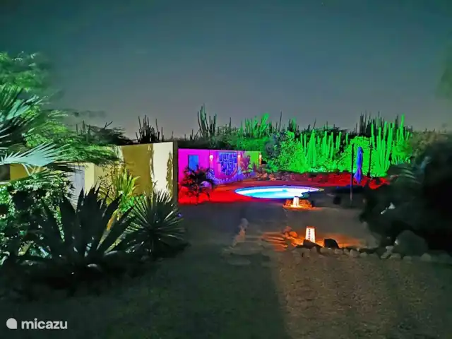 Casa Alto Vista | Aruba, Nord, Alto Vista - maison de vacances Le jardin la nuit