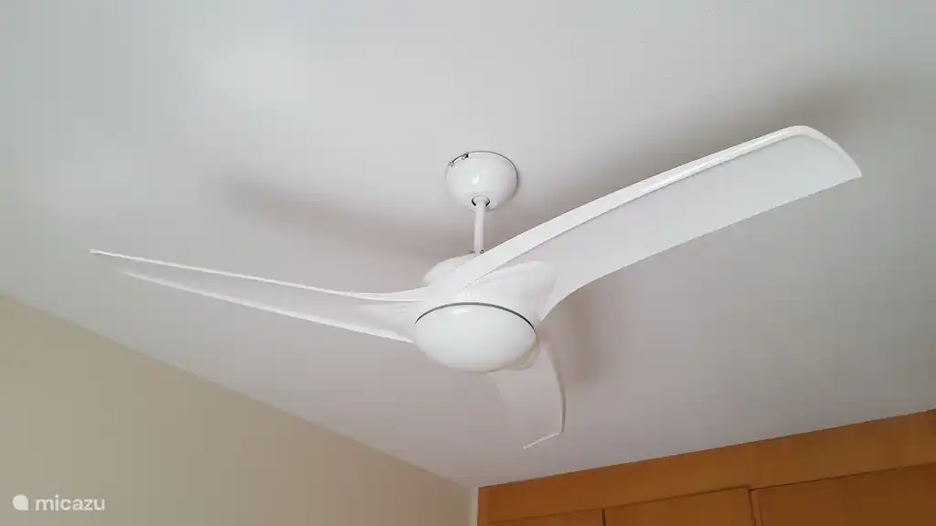 Jedes Schlafzimmer ist mit einem geräuschlosen Deckenventilator ausgestattet