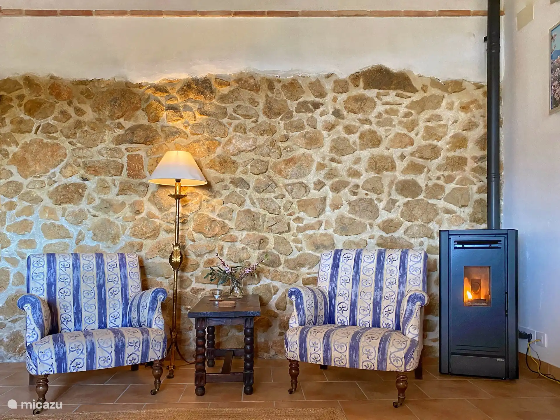 Sitzecke mit Pelletofen