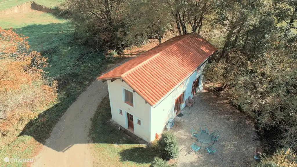 La Maisonette von oben gesehen, im Herbst