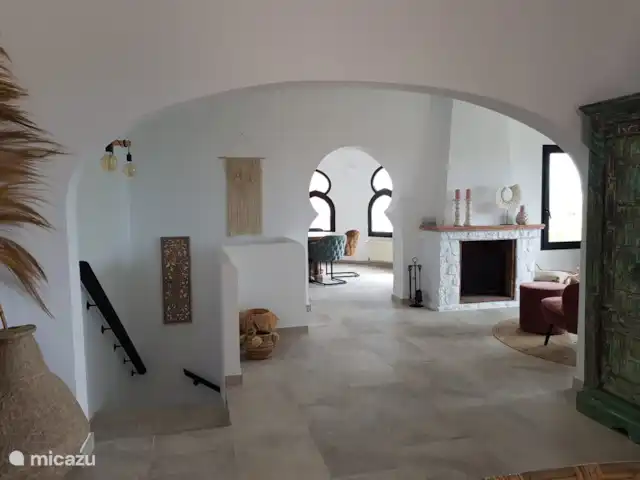 Casa Las Palmeras avec vue sur la mer | Espagne, Costa Blanca, Moraira - villa A gauche les escaliers vers la résidence du bas et la piscine