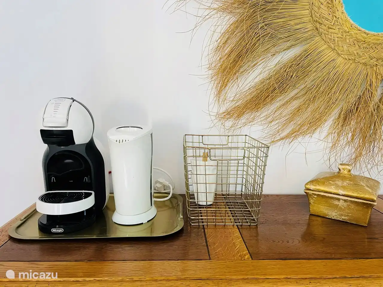 Es ist auch schön, hier morgens eine Tasse Kaffee oder Tee zu trinken