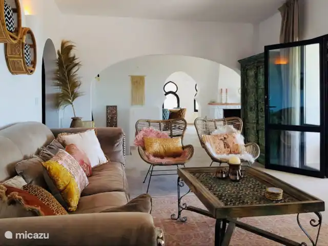 Casa Las Palmeras avec vue sur la mer | Espagne, Costa Blanca, Moraira - villa Salon spacieux