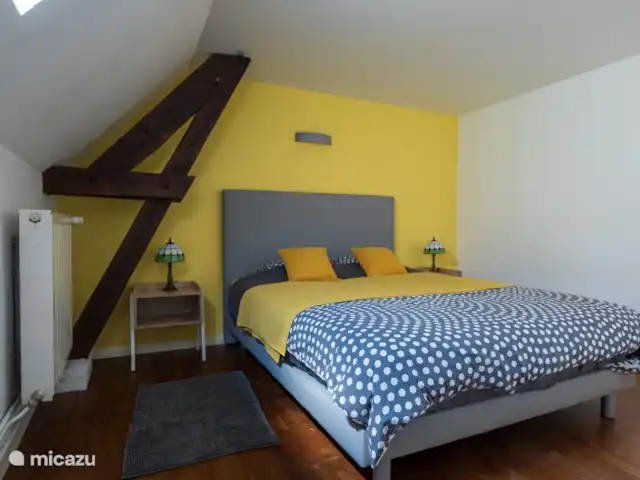 amarie en Francia, Dordoña, Saint-Romain-de-Monpazier - casa vacacional Dormitorio para 2 personas con cama doble de 2m por 1.60m