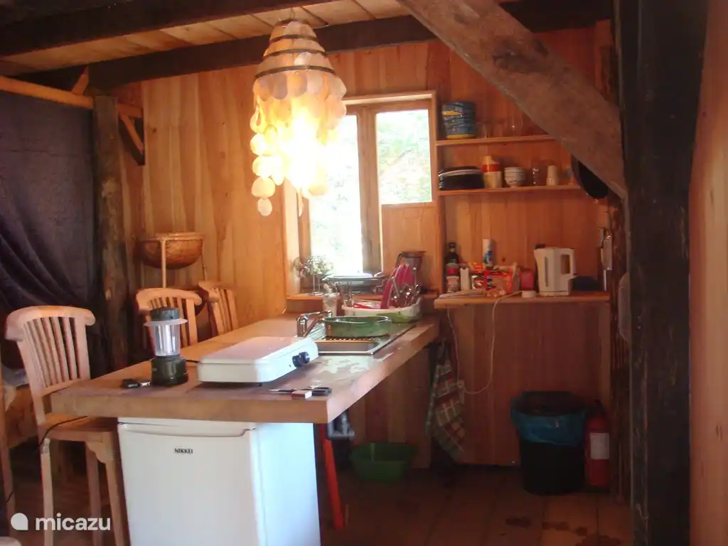 Im Inneren der Hütte.