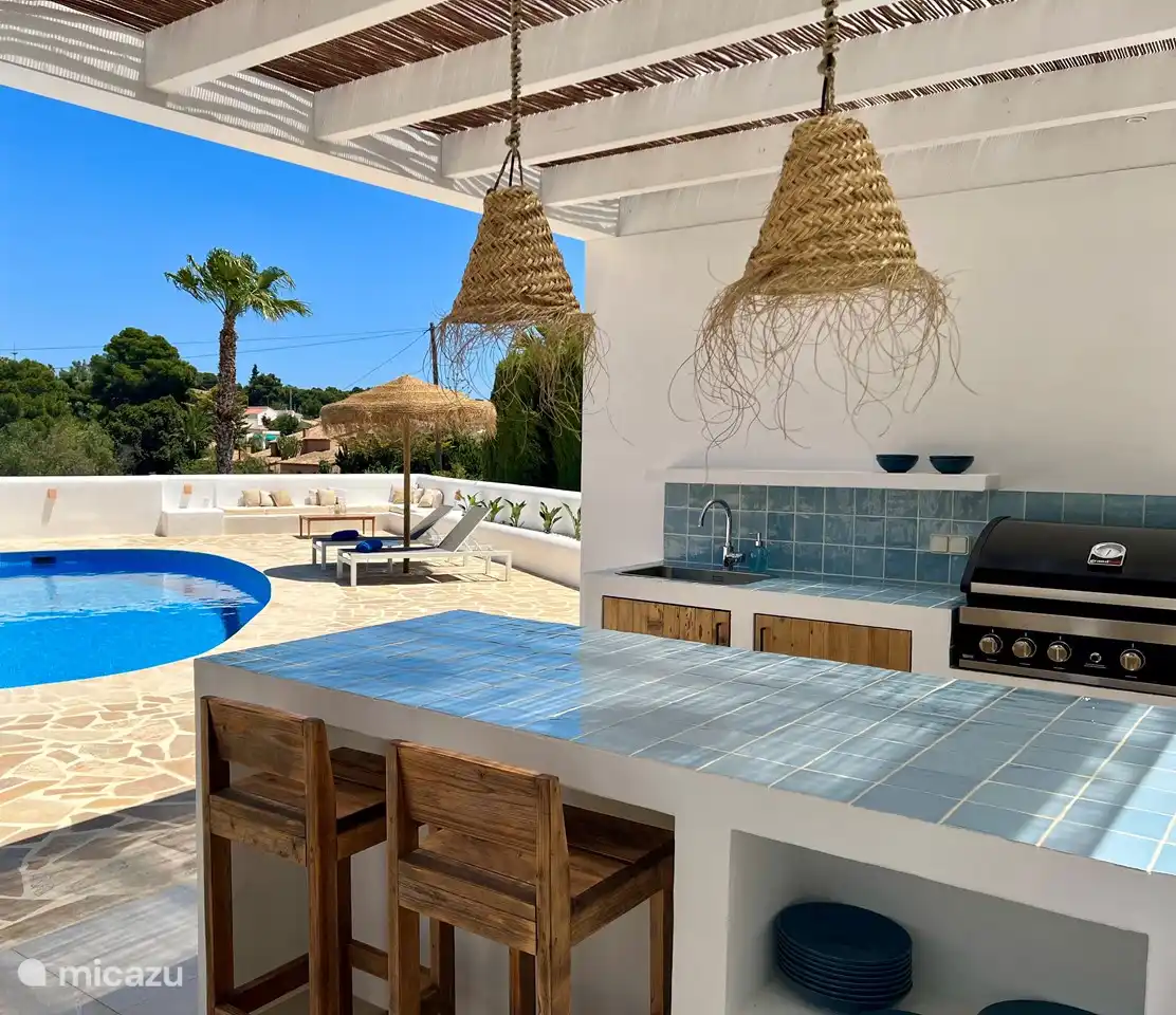 Cuisine extérieure avec barbecue à gaz