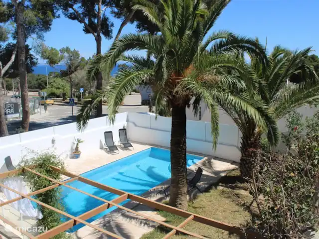 villa huren in Spanje, Mallorca, Cala Vinyes – Villa Mar / Sol de Mallorca uitzicht dakterras